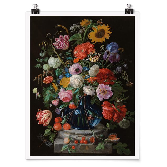 Wandbilder Jan Davidsz de Heem - Glasvase mit Blumen