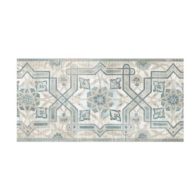 Teppich weiß Holzpaneel Persisch Vintage III