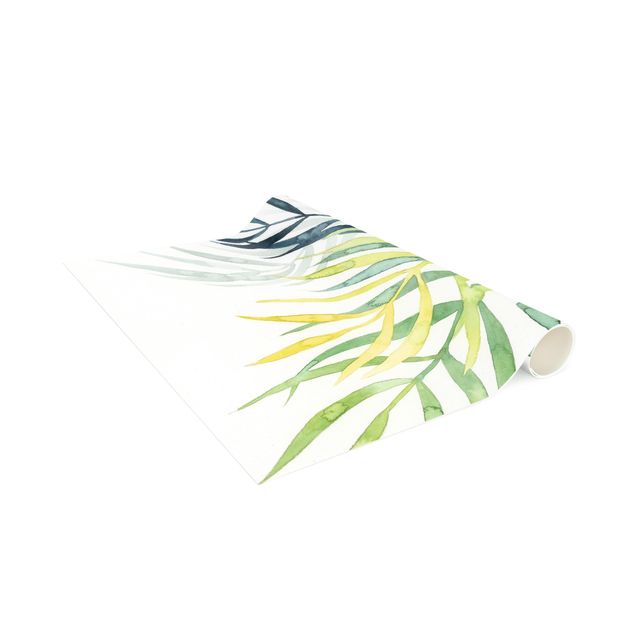 Teppich modern Tropisches Blattwerk - Palme