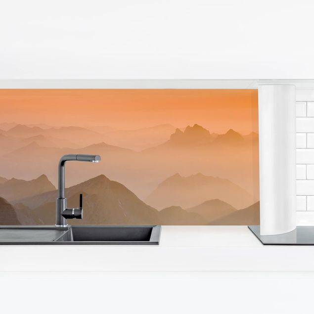 Küchenrückwand selbstklebend Blick von der Zugspitze