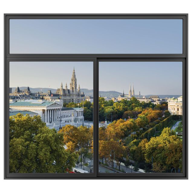 Rainer Mirau Bilder Fenster Schwarz Blick über Wien