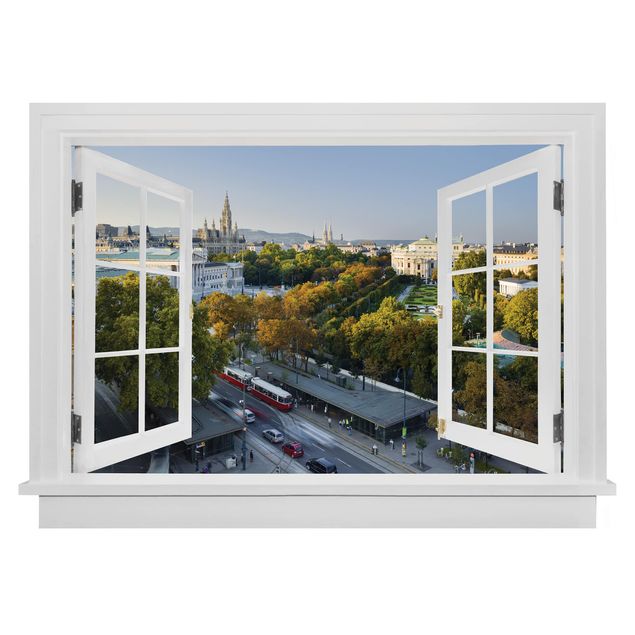 Rainer Mirau Offenes Fenster Blick über Wien
