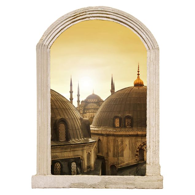 Wandsticker Steinbogen Über den Dächern von Istanbul