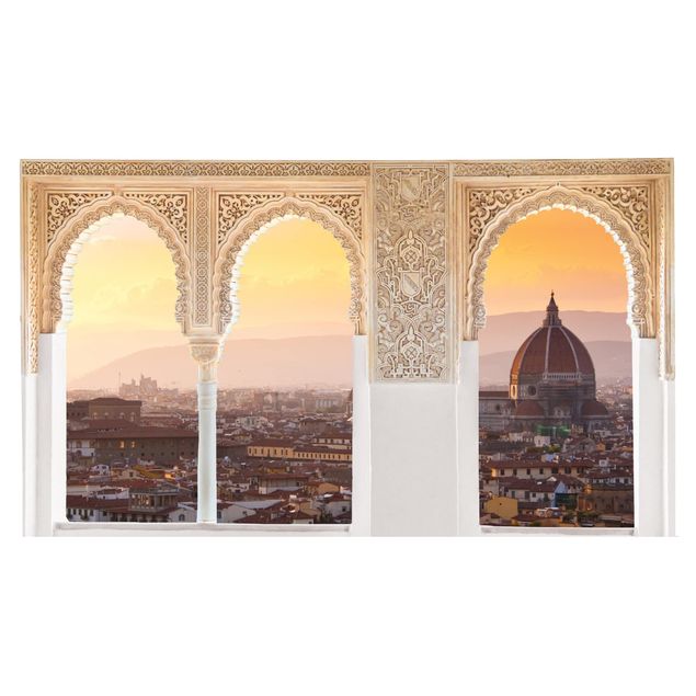 Wandaufkleber Verzierte Fenster Florenz