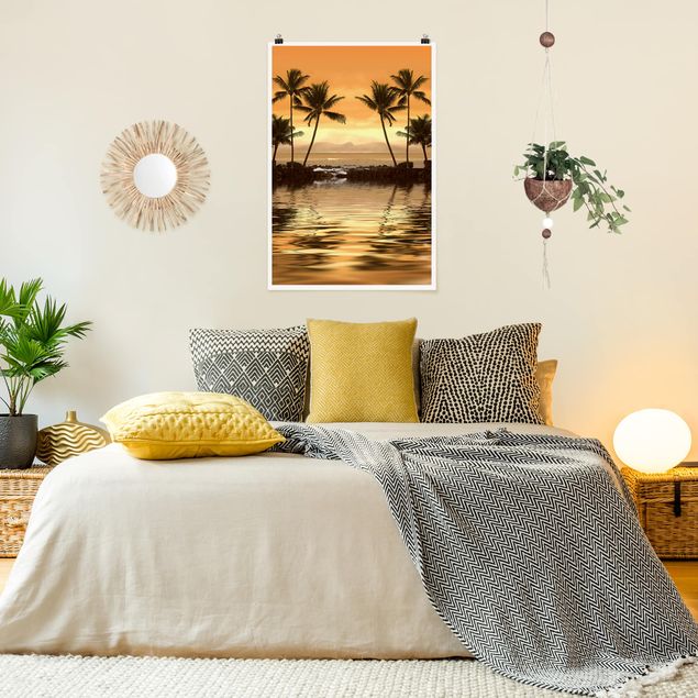 Poster Landschaft Caribbean Sunset I