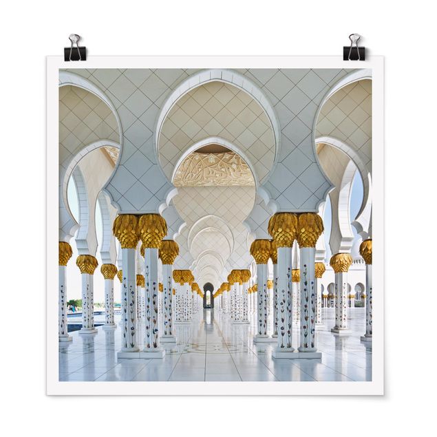 Moderne Poster Moschee in Abu Dhabi