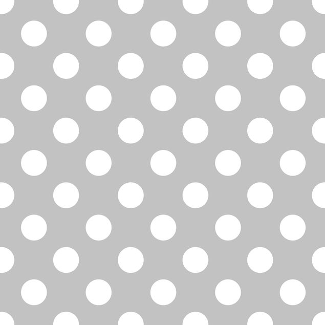 Klebefolie matt Punkte in Weiß auf Grau