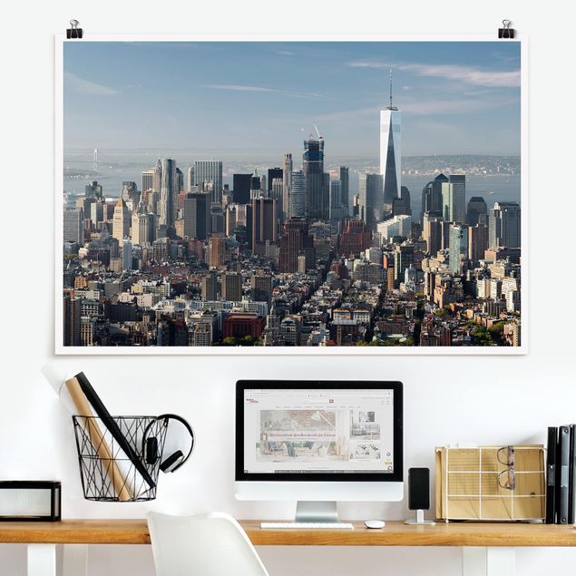 New York Poster Blick vom Empire State Building