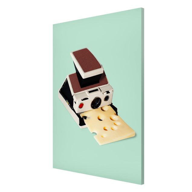 Magnettafel Motiv Kamera mit Käse