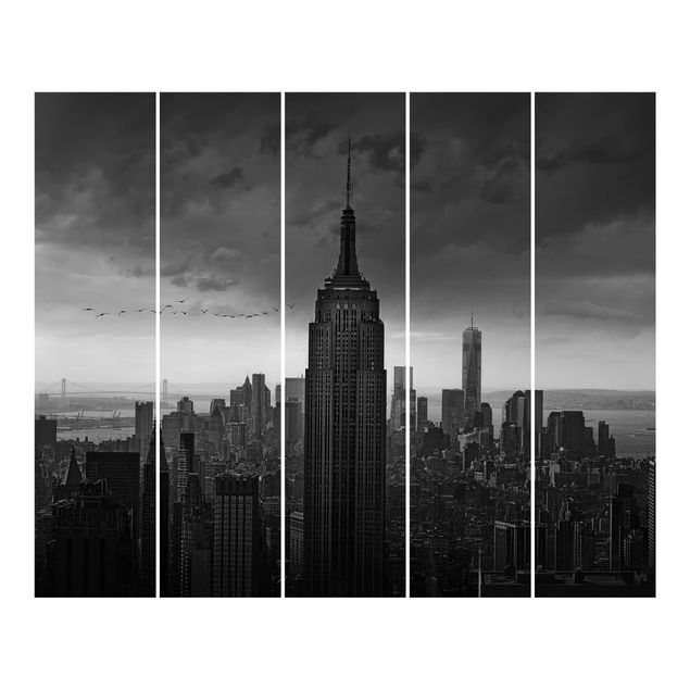 Schiebegardinen Set - New York Rockefeller View - Flächenvorhänge