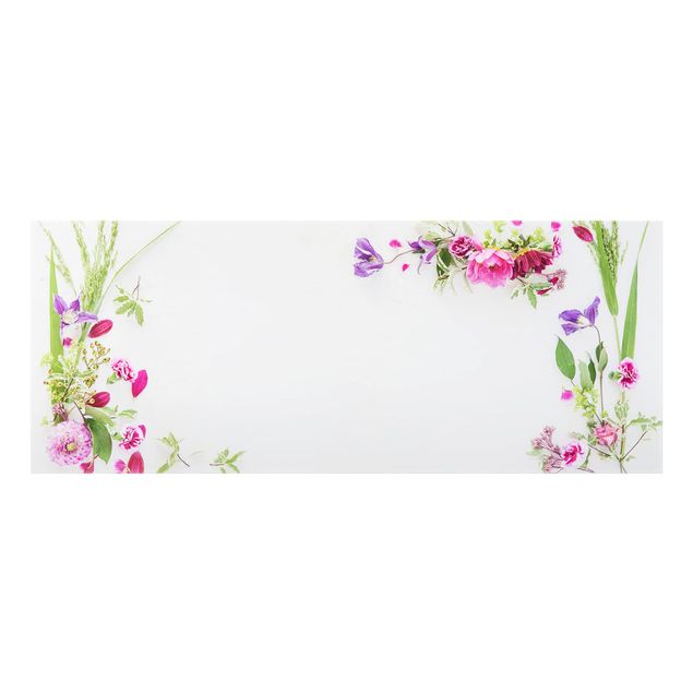 Spritzschutz Glas - Blumenarrangement - Panorama - 5:2