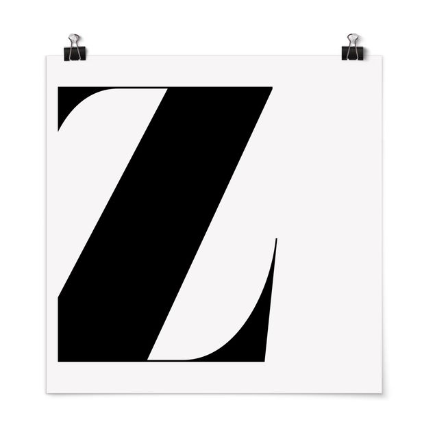 Poster - Antiqua Letter Z - Quadrat 1:1