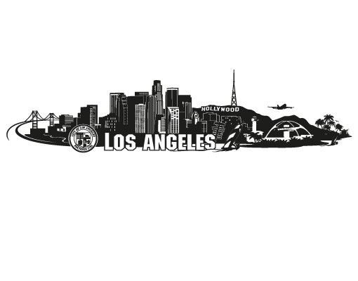 Stadt Los Angeles - Wandtattoo Skyline - No.FB103 Los Angeles Skyline Wandtattoo