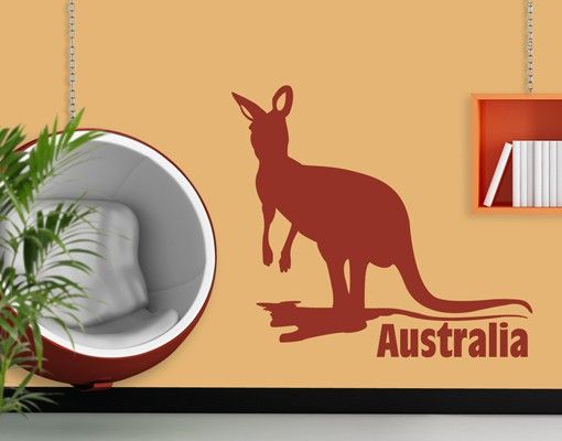 Wandtattoo Sprüche - Wandworte No.JS29 Australia Kangaroo