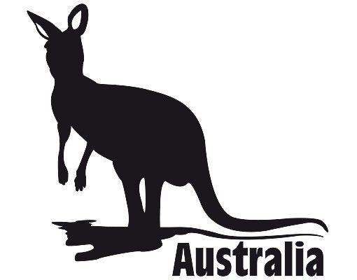 Wandtattoo No.JS29 Australia Kangaroo