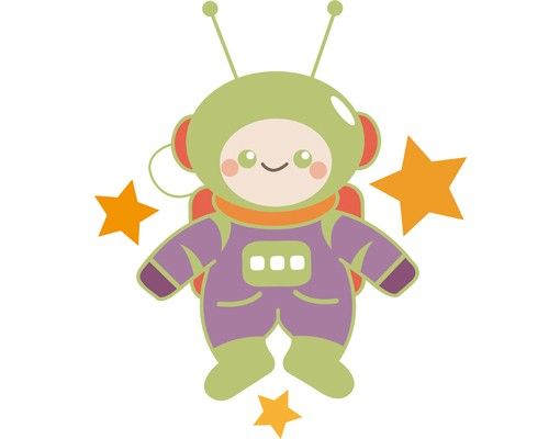 Wandtattoo Babyzimmer No.EK18 Astronaut