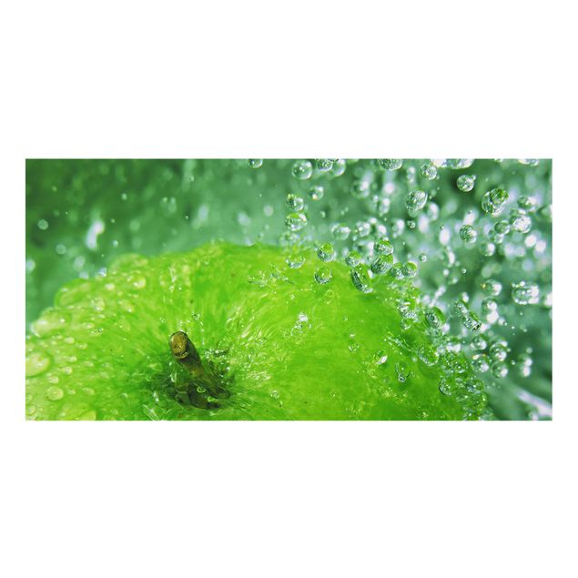 Spritzschutz Glas - Green Apple - Querformat - 2:1