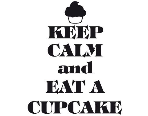 Wandaufkleber No.EV71 Keep Calm And Eat A Cupcake