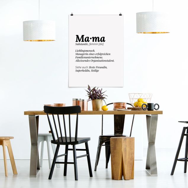 Moderne Poster Die Definition von Mama