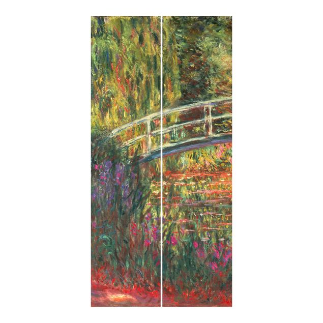 Schiebegardinen Set - Claude Monet - Japanische Brücke im Garten von Giverny - 5 Flächenvorhänge