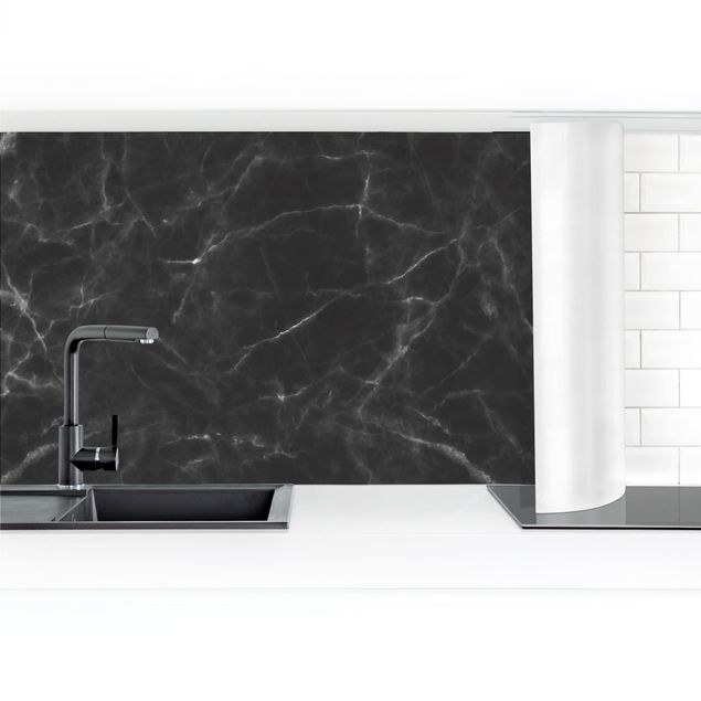 Küchenrückwand - Nero Carrara