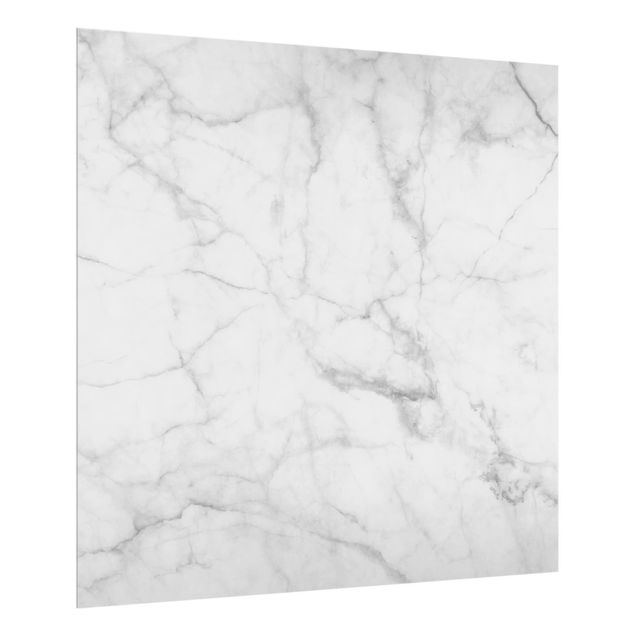 Glas Spritzschutz - Bianco Carrara - Quadrat - 1:1