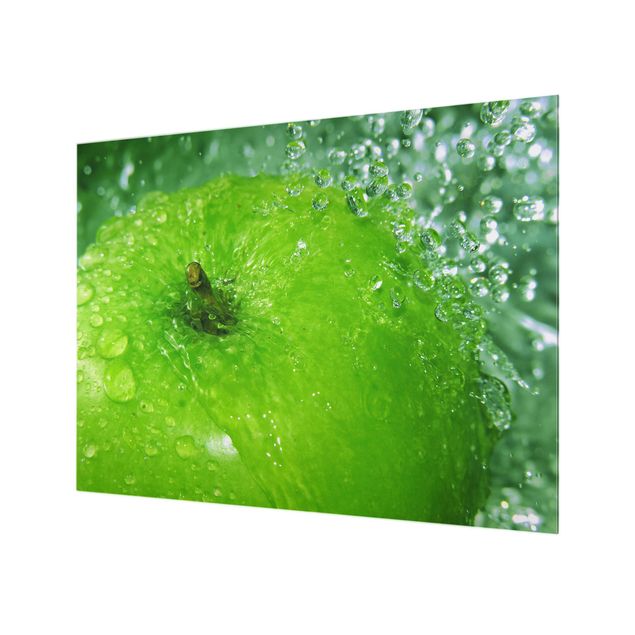 Glas Spritzschutz - Green Apple - Querformat - 4:3
