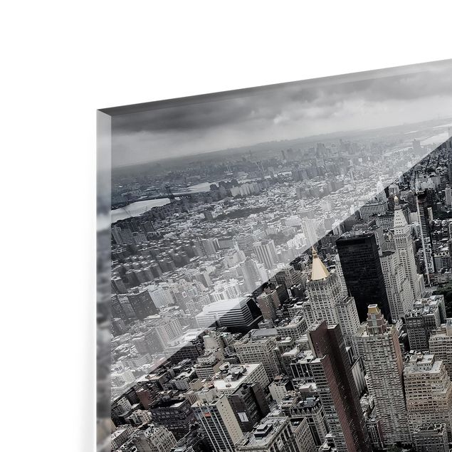 Glas Spritzschutz - Blick über Manhattan - Querformat - 4:3