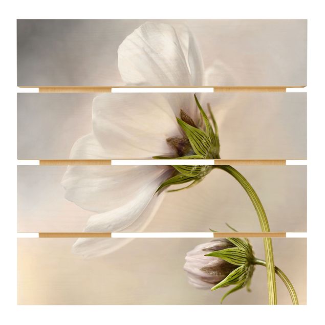 Holzbild - Himmlischer Blütentraum - Quadrat 1:1
