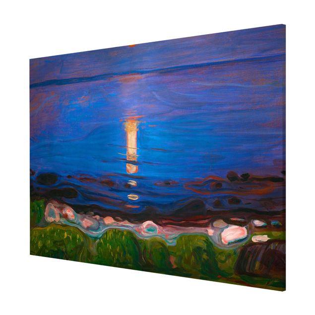 Magnettafeln Natur Edvard Munch - Sommernacht am Meeresstrand