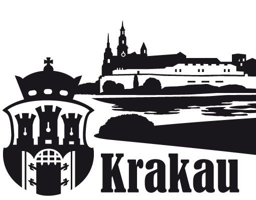 Stadt Krakau - Wandtattoo Skyline - No.JR45 Krakau Skyline