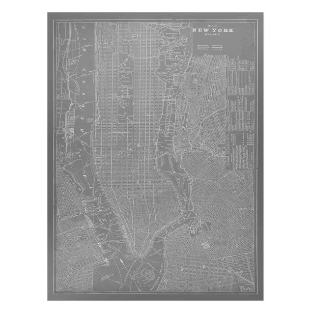 Bilder Vintage Stadtplan New York Manhattan