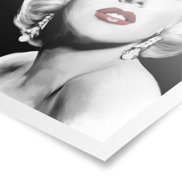 Poster Marilyn mit Ohrschmuck