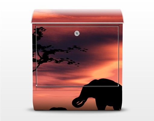 Briefkasten Natur African Elefant Family