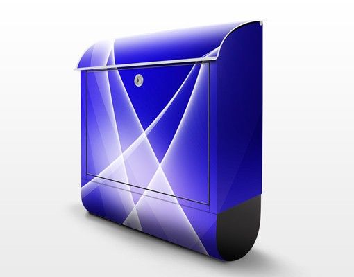 Briefkasten mit Zeitungsfach - Blue Dance - Briefkasten modern