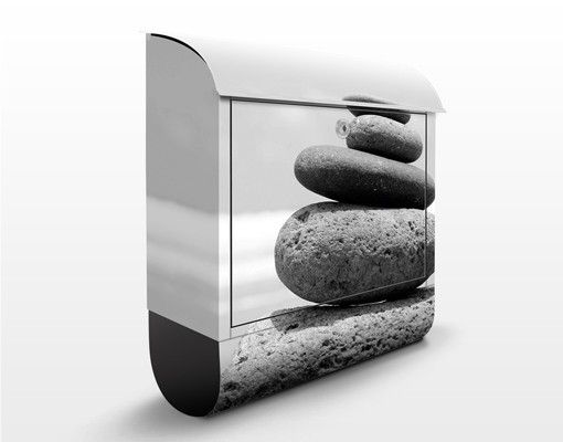 Design Briefkasten Sand Stones No.2 - Briefkasten Grau