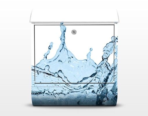 Briefkasten modern Blue Water Splash