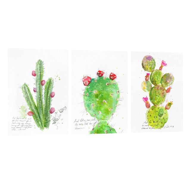 Wandbilder Kaktus mit Bibelvers Set I