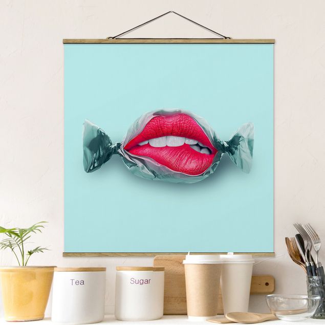 Jonas Loose Poster Bonbon mit Lippen