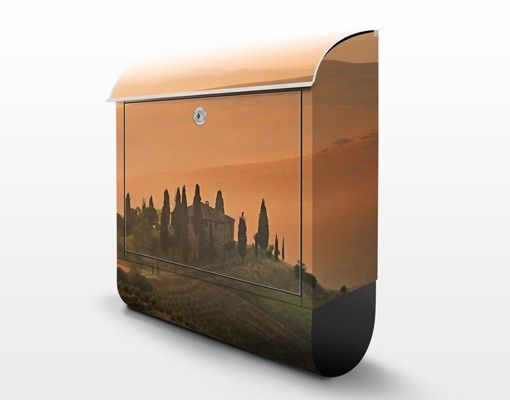 Briefkasten mit Zeitungsfach - Dreams of Tuscany - Wandbriefkasten