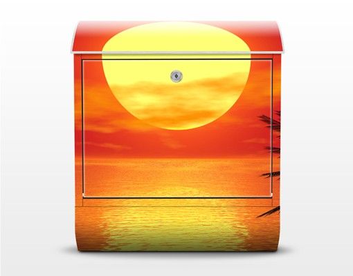 Design Briefkasten Karibischer Sonnenuntergang