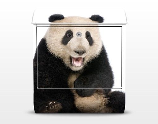 Briefkasten Design Lachender Panda