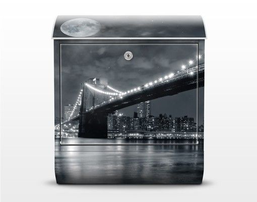 Wandbriefkasten - Manhattan Mysteries - Briefkasten Grau