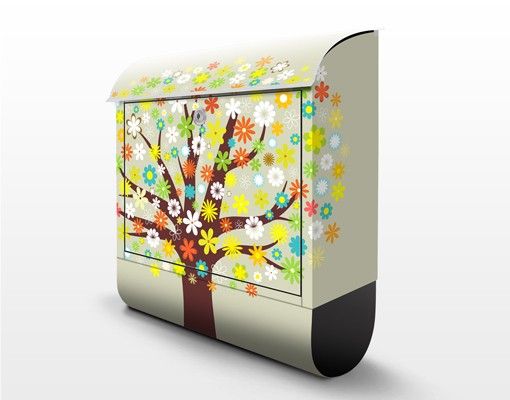 Design Briefkasten Blumenbaum