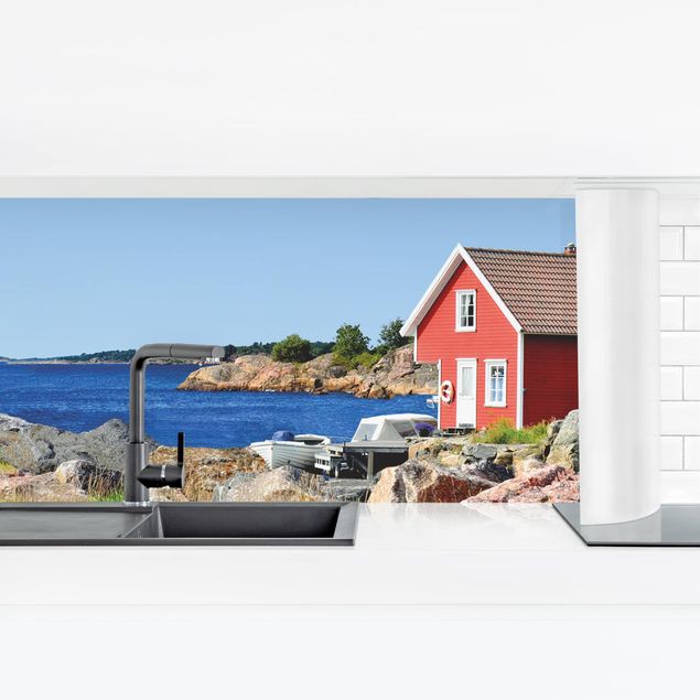 Küchenrückwand selbstklebend Urlaub in Norwegen