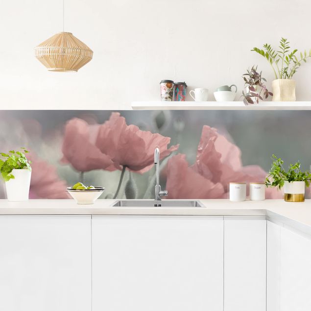 Küchenspiegel Malerische Mohnblumen