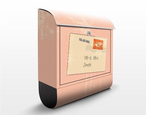 Briefkasten selbst gestalten No.EK430 WunschText Via Airmail