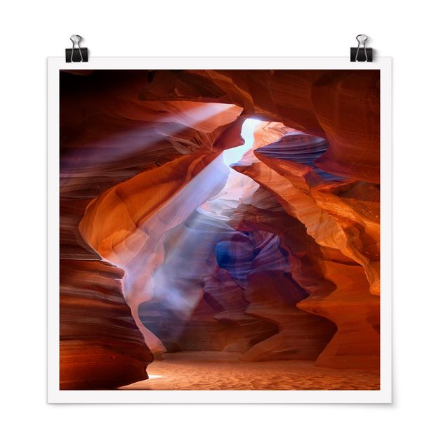 Poster Landschaft Lichtspiel im Antelope Canyon