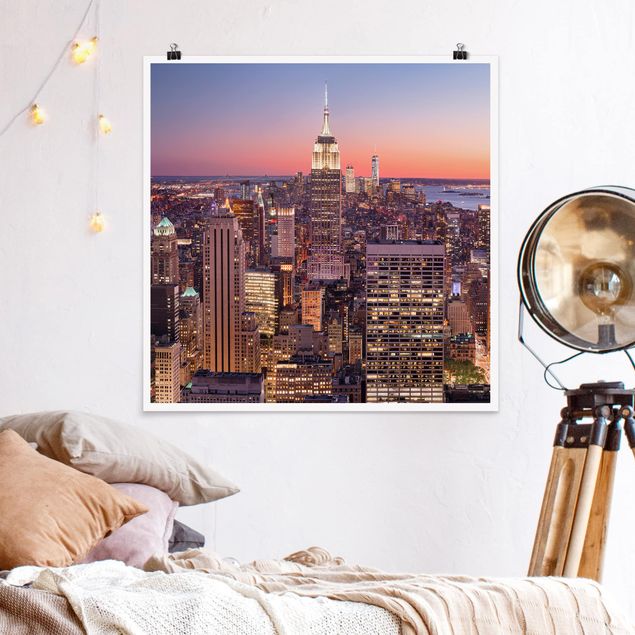 Riesenposter XXL Sonnenuntergang Manhattan New York City