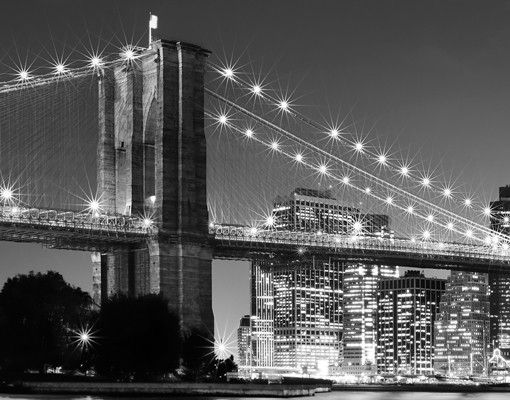 Briefkasten mit Zeitungsfach - Nighttime Manhattan Bridge II - New York